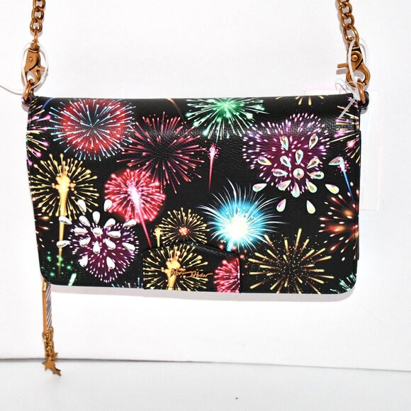 Betsey Johnson Spark Joy Wallet Crossbody Bag in Black/Multi # BJ37090N NWT - Picture 1 of 8